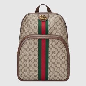 *****Gucci OPHELIA GG supreme canvas and leather backpack made in Italy